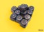 D6 16mm 12-Dice Block CHX25620 - Opaque Dark Grey/Copper